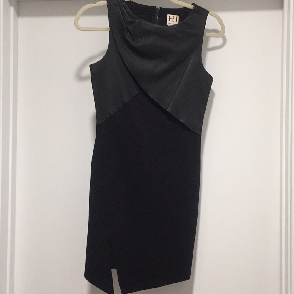 Haute Hippie Little Black Dress with Leather